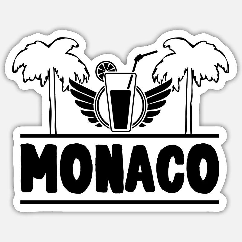 Monaco Sticker Größe S (10 x 10 cm)