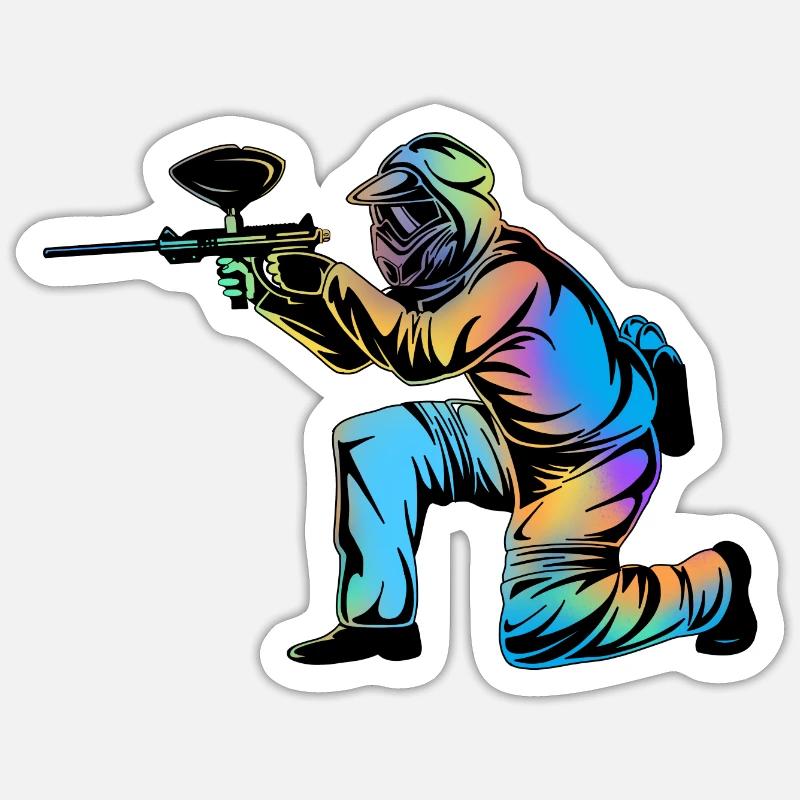 Paintball - Sticker size S (10 x 10 cm) - white matte
