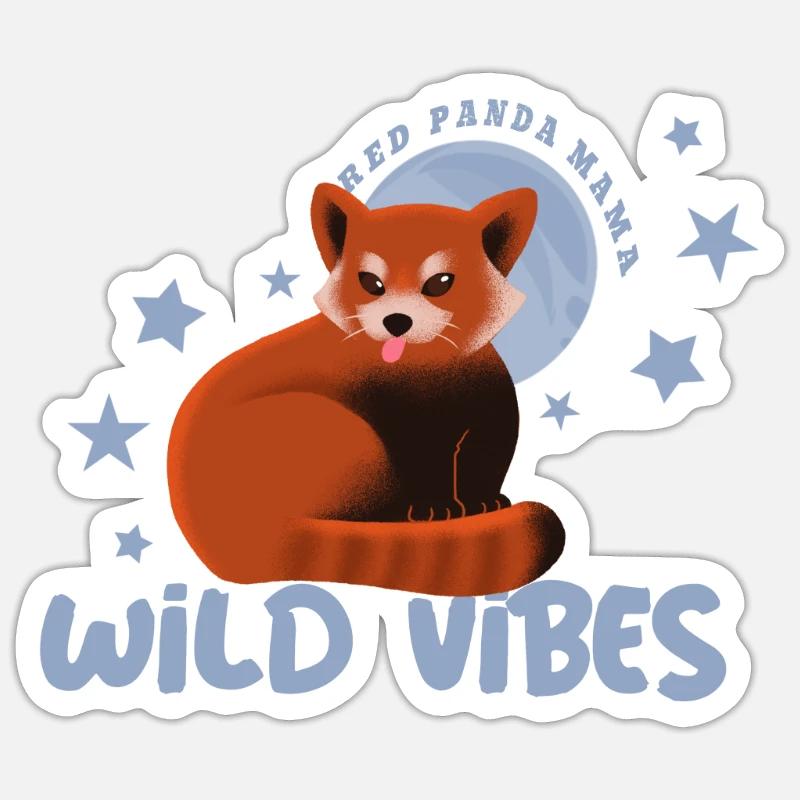 Faune - Panda roux Sticker taille S (10 x 10 cm)