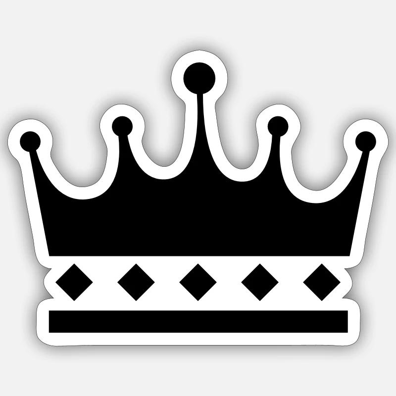 Krone Symbol Sticker Größe S (10 x 10 cm)