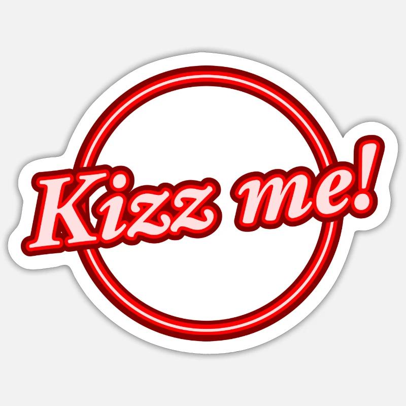 Kizz Me - Sticker size S (10 x 10 cm) - white matte