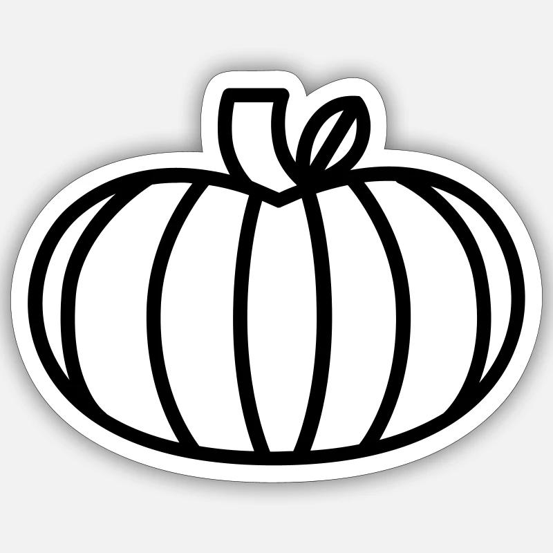 pumpkin 09 - Sticker Größe S (10 x 10 cm) - Mattweiß