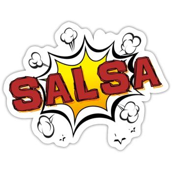Salsa Boom - Sticker Größe S (10 x 10 cm) - Mattweiß - Vorne
