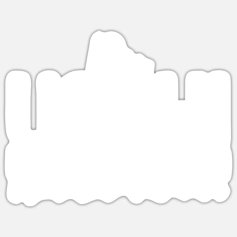 uschi macht dat schom - Sticker Größe S (10 x 10 cm) - Mattweiß