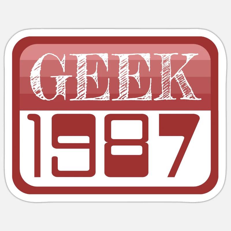 1987 - Sticker Größe S (10 x 10 cm) - Mattweiß