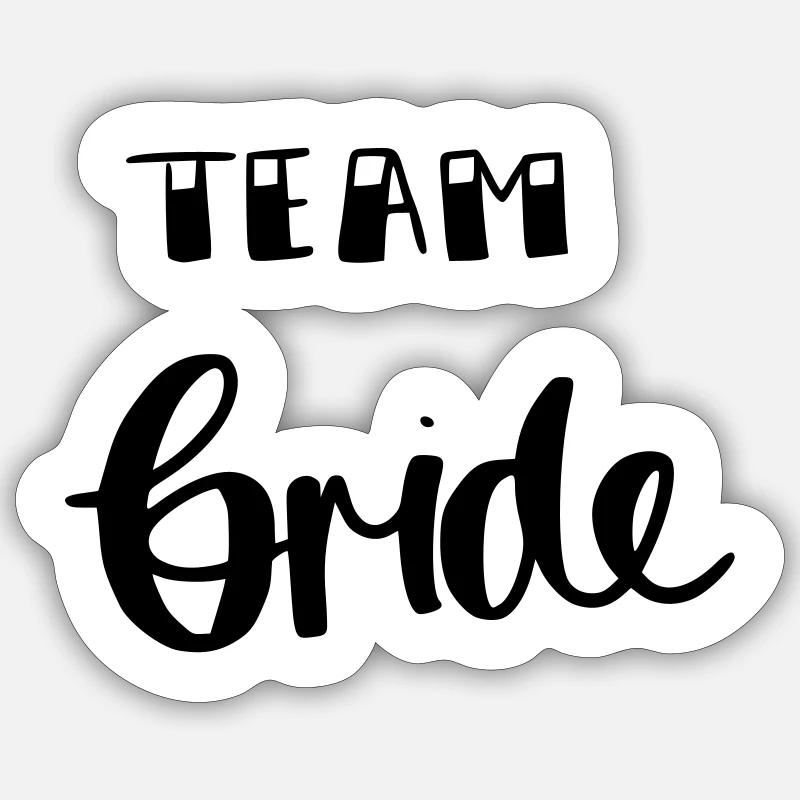 Mariée de l’équipe - Sticker taille S (10 x 10 cm) - blanc mat