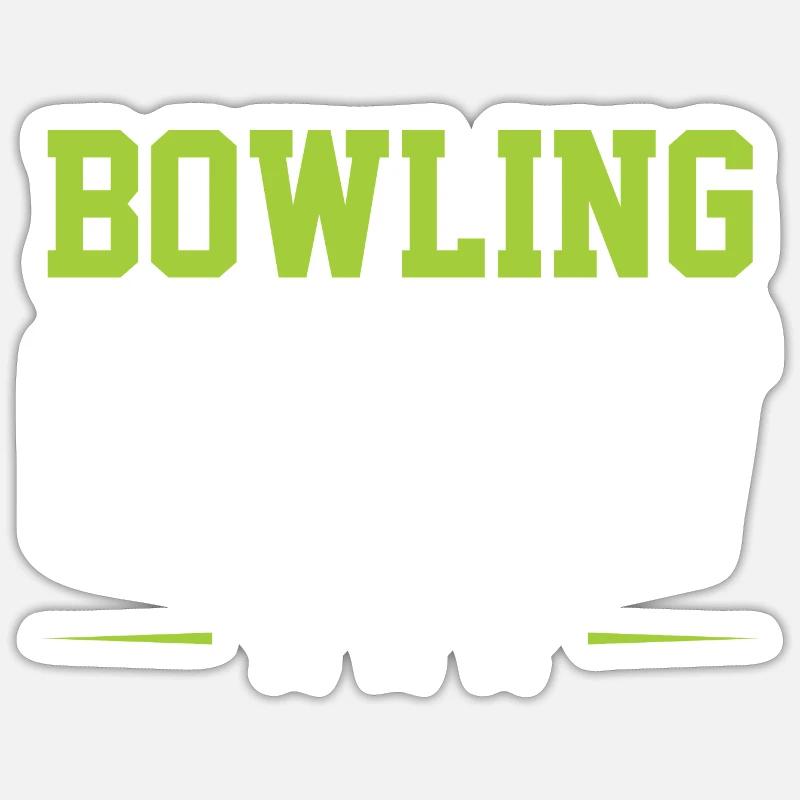 Équipe de bowling - Sticker taille S (10 x 10 cm) - blanc mat
