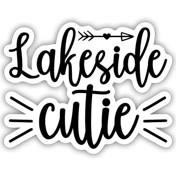 18 lakeside cutie - Sticker Größe S (10 x 10 cm) - Mattweiß - Vorne