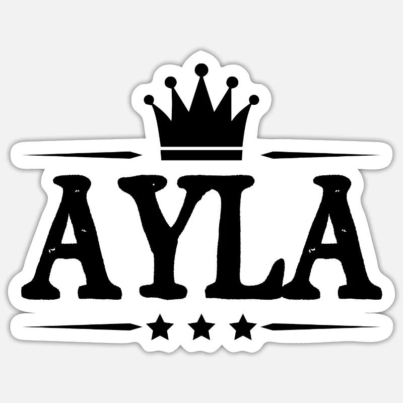 Ayla - Sticker size S (10 x 10 cm) - white matte