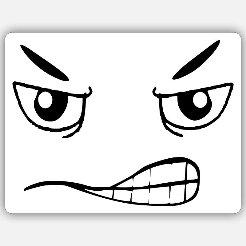 Evil face Sticker size S (10 x 10 cm)