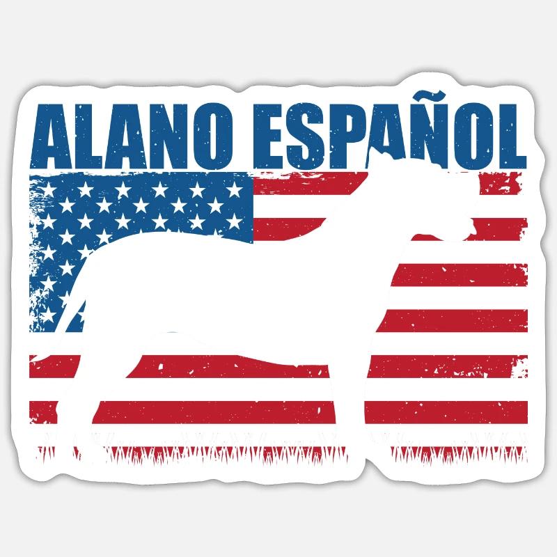 Alano Espanol - Sticker size S (10 x 10 cm) - white matte