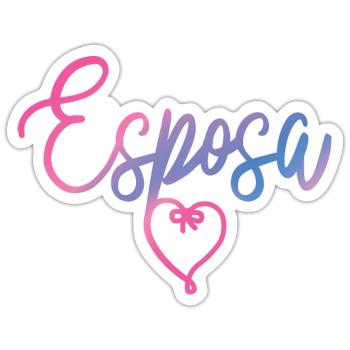 Esposa Cute Wife To Be Bride Couple Wedding Gift - Sticker size S (10 x 10 cm) - white matte - Front
