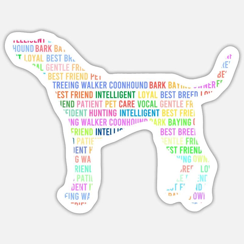 Treeing Walker Coonhound Sticker size S (10 x 10 cm)