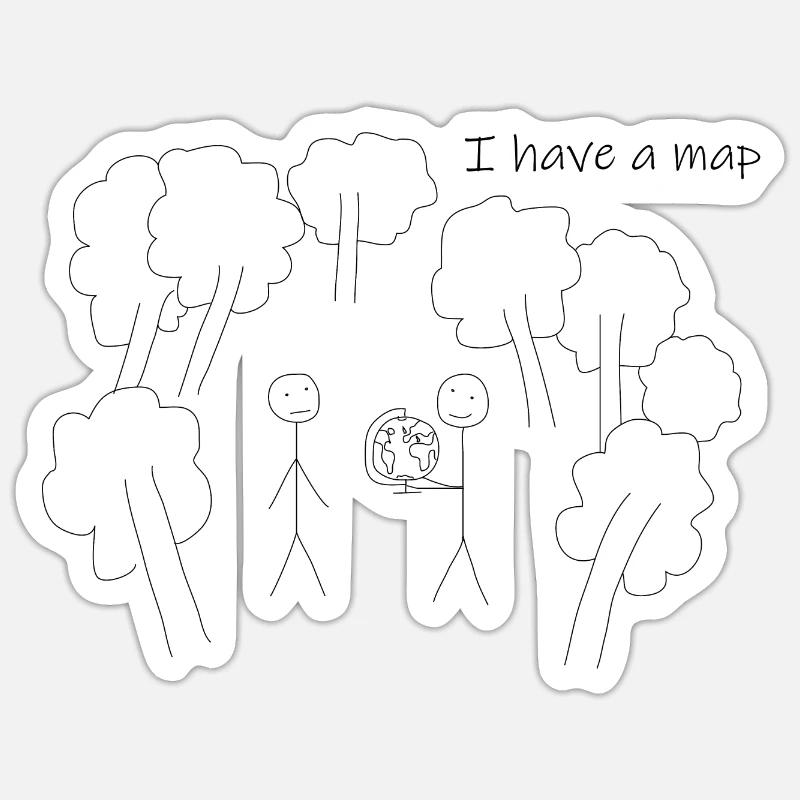 Stickerman Map Sticker size S (10 x 10 cm)