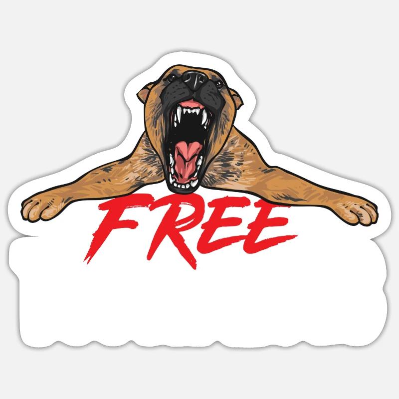 Malinois Belgischer Schäferhund Mechelaar Hund - Sticker Größe S (10 x 10 cm) - Mattweiß