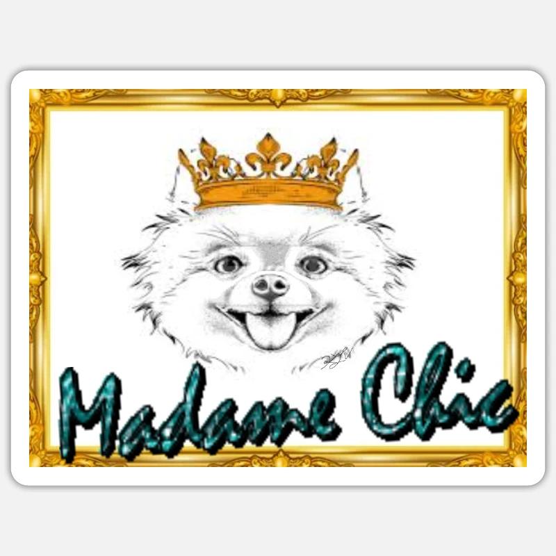 Madame Chic, T-shirt, pull, accessoires Sticker taille S (10 x 10 cm)