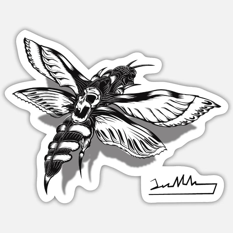 Mite - Sticker taille S (10 x 10 cm) - blanc mat