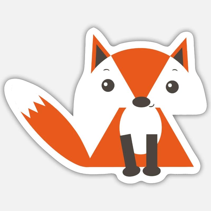 Fox - Sticker size S (10 x 10 cm) - white matte