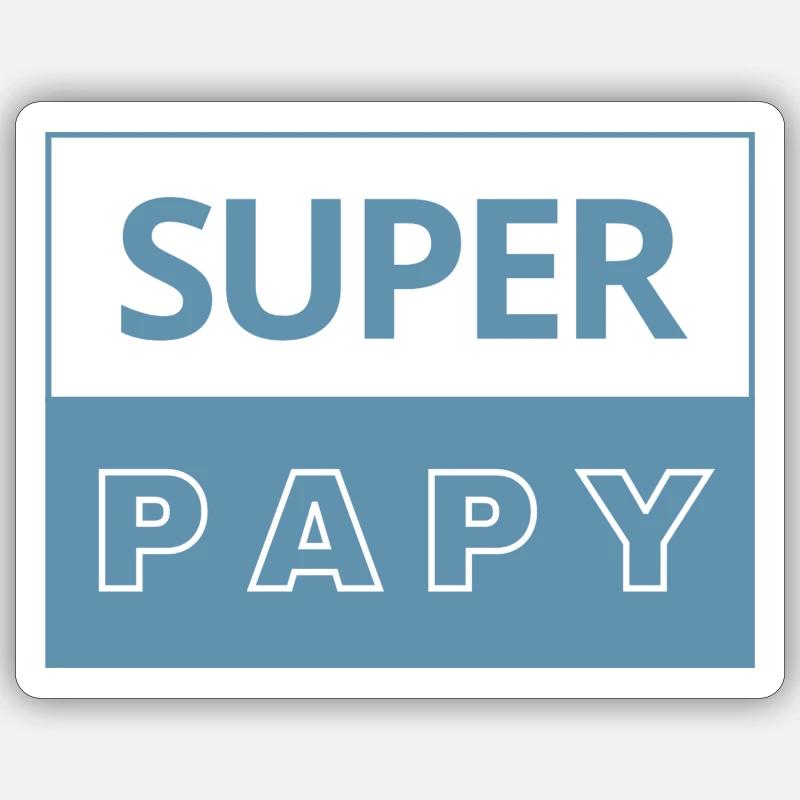 Super Papi Sticker taille S (10 x 10 cm)