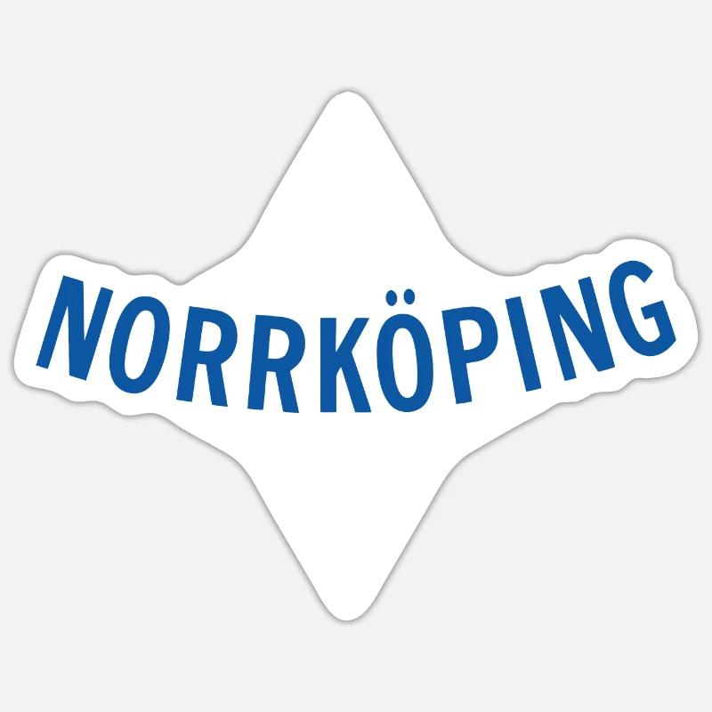 Norrköping - Sticker Größe S (10 x 10 cm) - Mattweiß