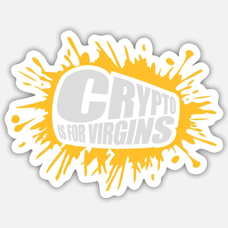 crypto is for virgins Sticker Größe S (10 x 10 cm)