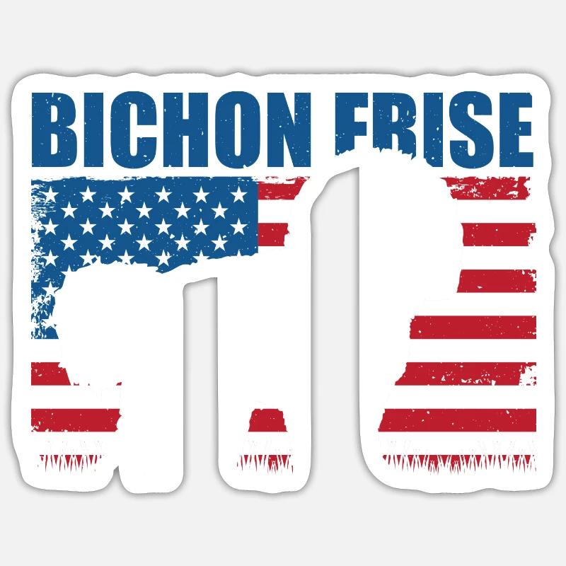 Bichon Frise - Sticker size S (10 x 10 cm) - white matte
