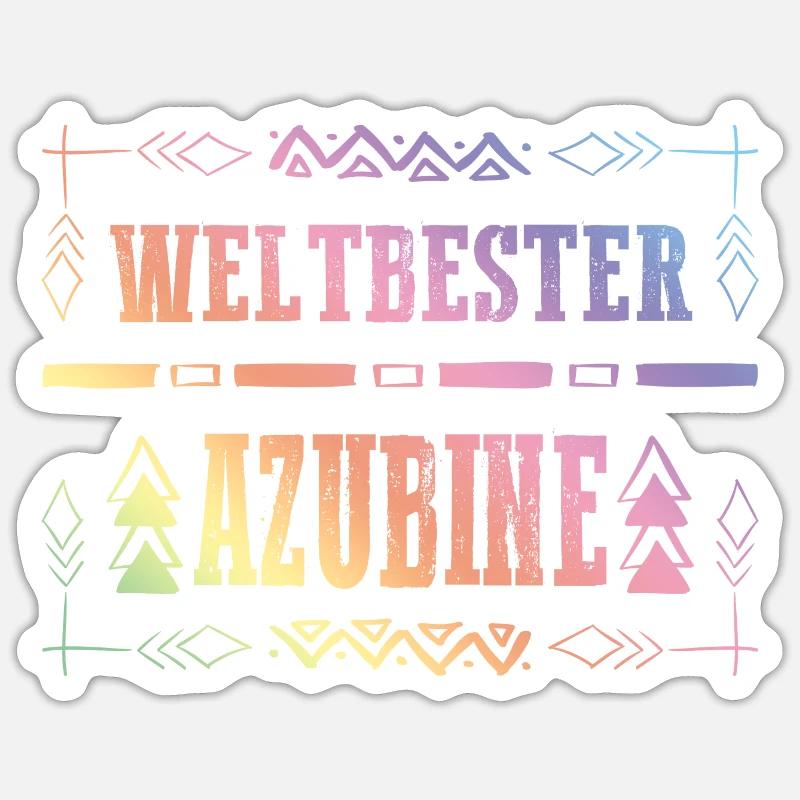 Premium Azubine - Sticker Größe S (10 x 10 cm) - Mattweiß