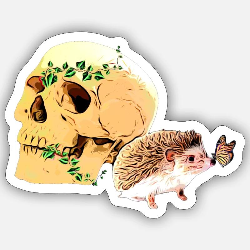 Little Curious Hedgehog Sticker size S (10 x 10 cm)