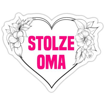 Stolze Oma - Sticker Größe S (10 x 10 cm) - Mattweiß - Vorne
