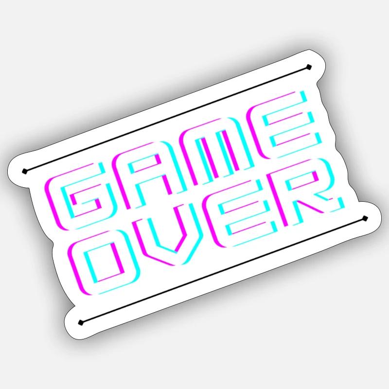 Fin du jeu - Sticker taille S (10 x 10 cm) - blanc mat