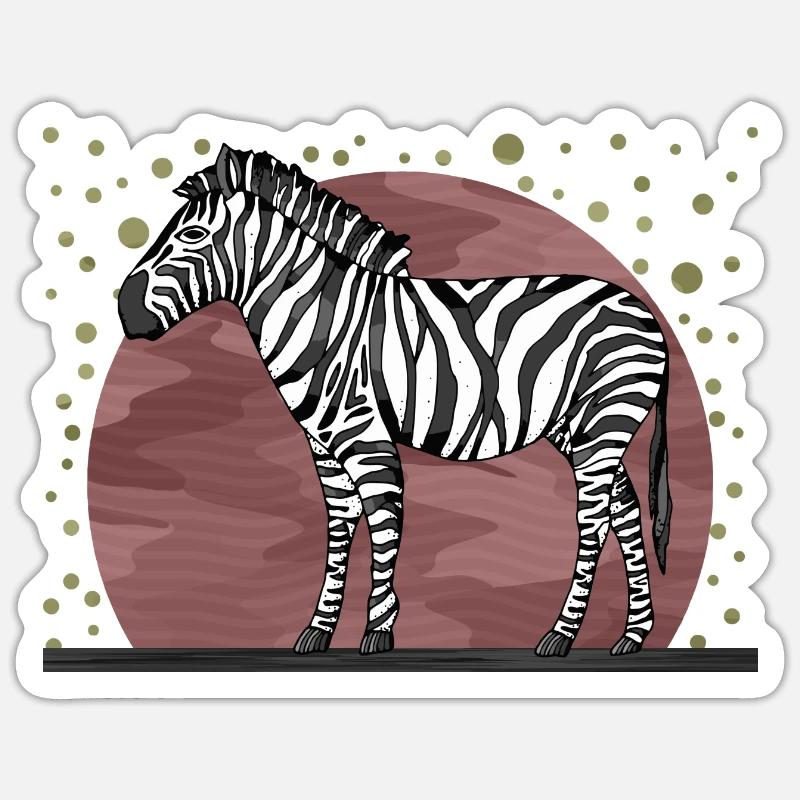 Zebra Sticker Größe S (10 x 10 cm)