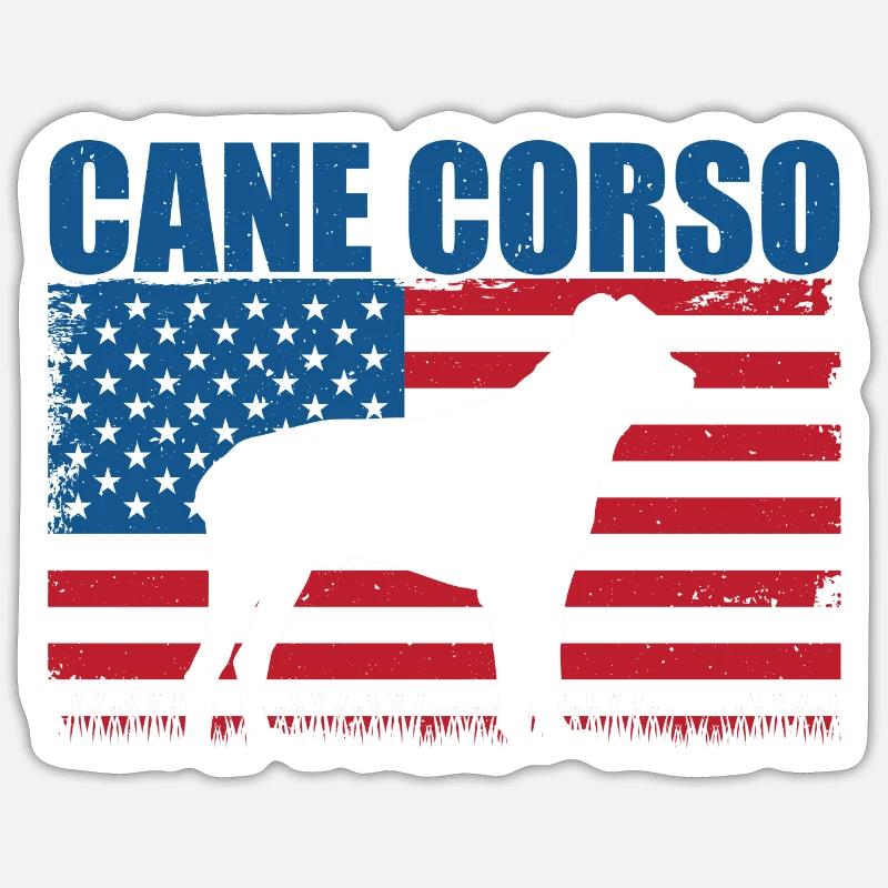 Cane Corso - Sticker Größe S (10 x 10 cm) - Mattweiß