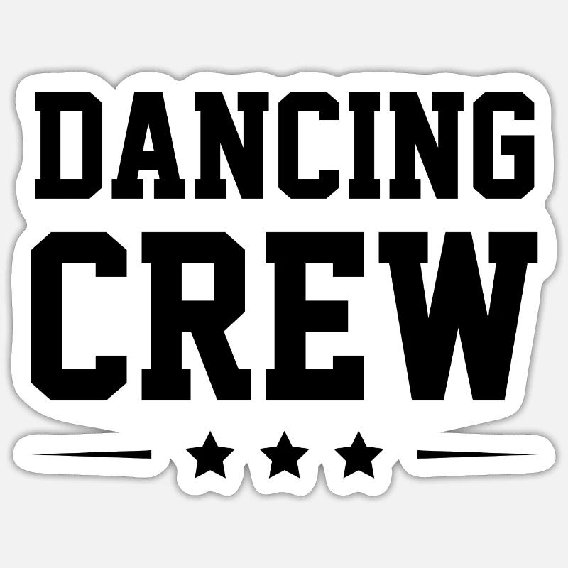 Équipe de danse - Sticker taille S (10 x 10 cm) - blanc mat
