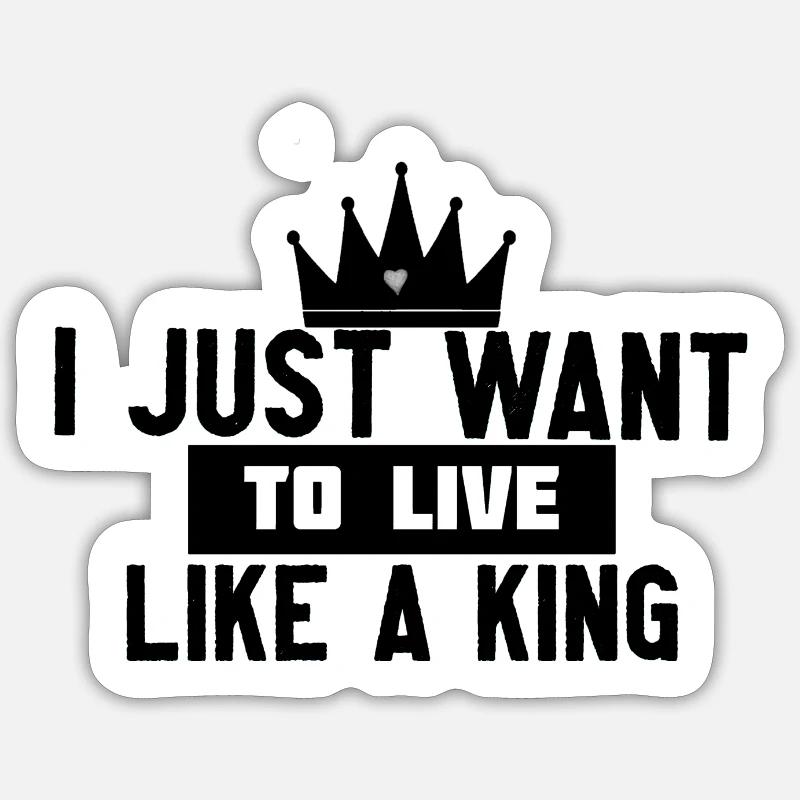 le roi - Sticker taille S (10 x 10 cm) - blanc mat