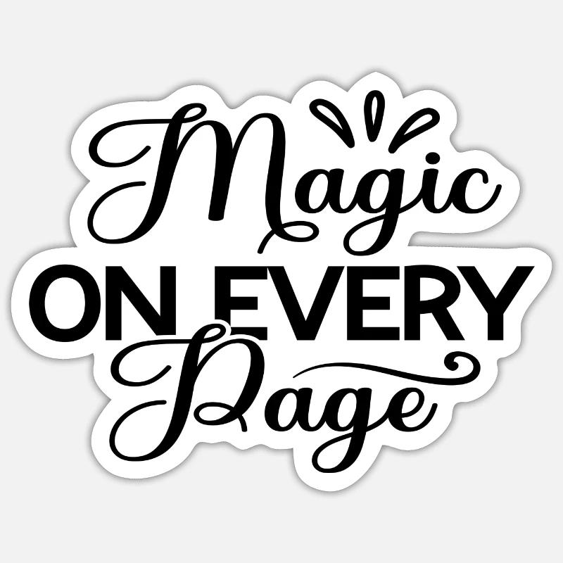 Magic On Every Page Sticker size S (10 x 10 cm)