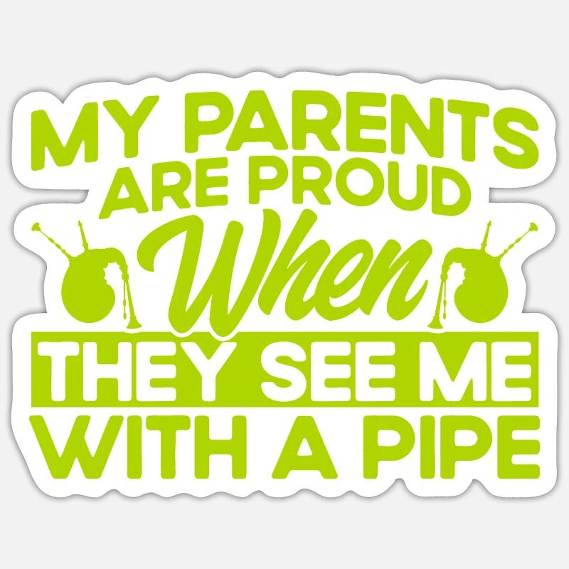 Cornemuse écossaise Musique de cornemuse Sticker taille S (10 x 10 cm)