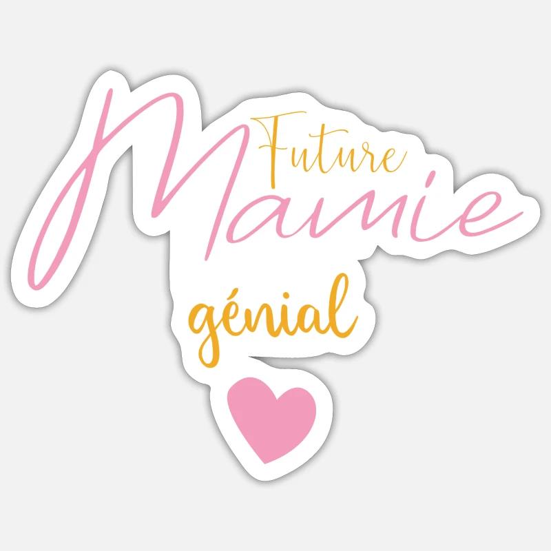 Future Mamie génial Sticker taille S (10 x 10 cm)