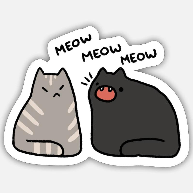 Talkative cat Sticker size S (10 x 10 cm)