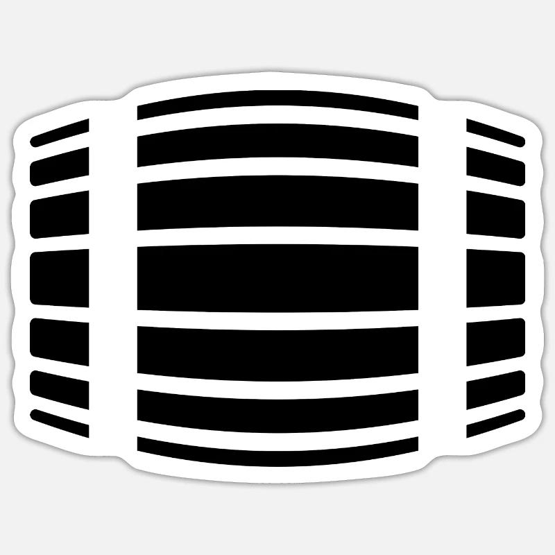 Barrique - Sticker taille S (10 x 10 cm) - blanc mat