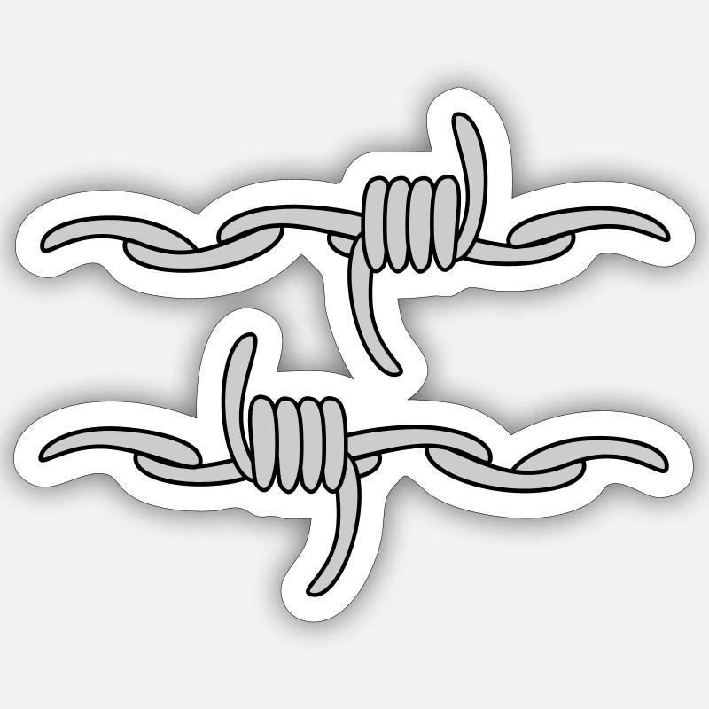 Stacheldraht Sticker Größe S (10 x 10 cm)