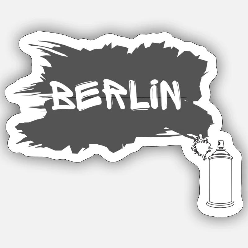 Fancy Berlin Street & Graffity Style - Sticker Größe S (10 x 10 cm) - Mattweiß