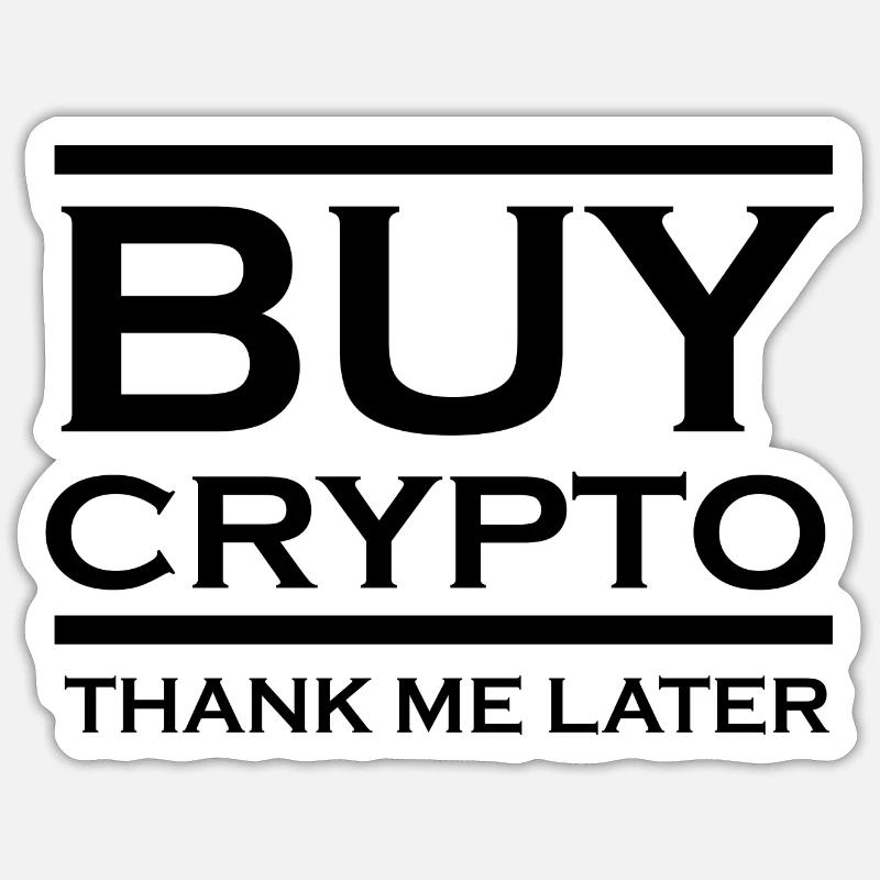 Bitcoin Trading Crypto Stocks - Sticker taille S (10 x 10 cm) - blanc mat