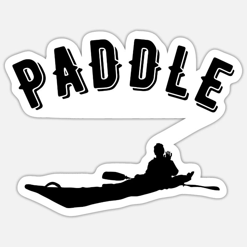 Paddle - Sticker size S (10 x 10 cm) - white matte