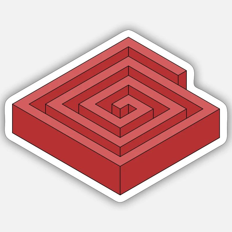 Labyrinth Sticker Größe S (10 x 10 cm)