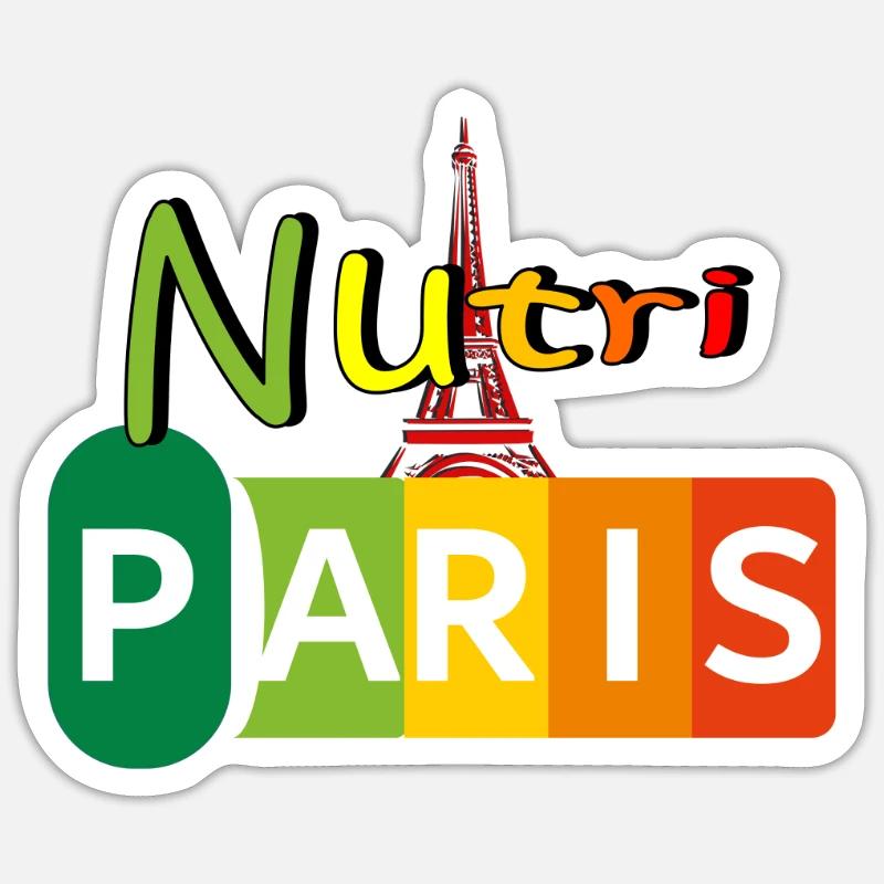 Nutri Paris - Sticker taille S (10 x 10 cm) - blanc mat