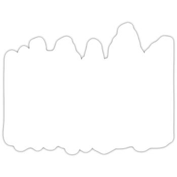 Wald Umriss - Sticker Größe S (10 x 10 cm) - Mattweiß - Vorne