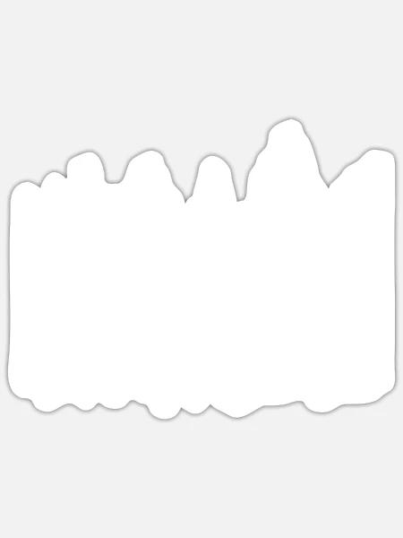 Wald Umriss - Sticker Größe S (10 x 10 cm) - Mattweiß