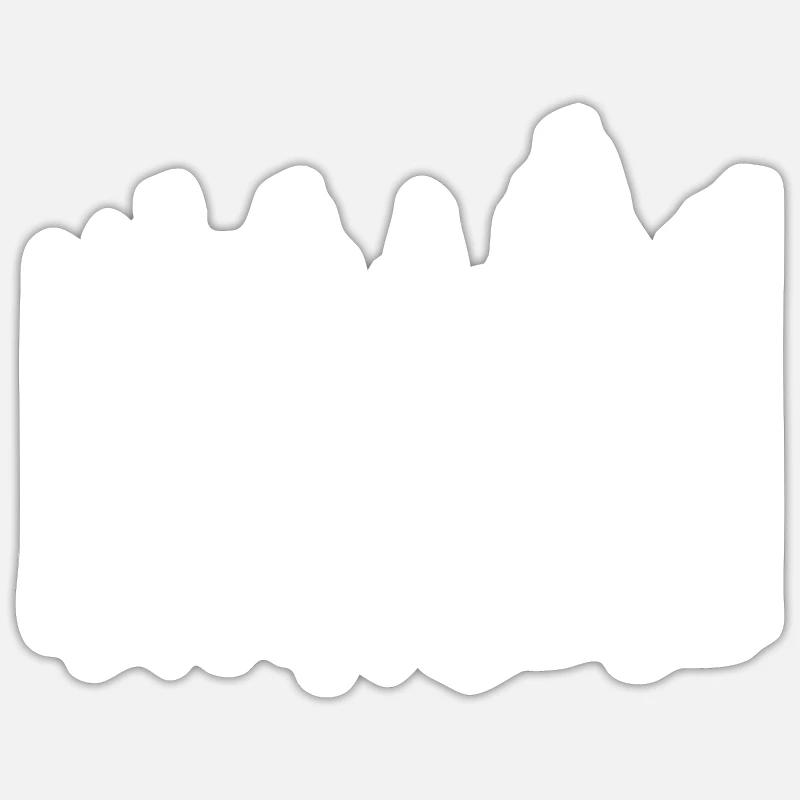 Forest Outline - Sticker size S (10 x 10 cm) - white matte