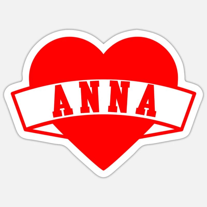 Anna Herzen - Sticker taille S (10 x 10 cm) - blanc mat