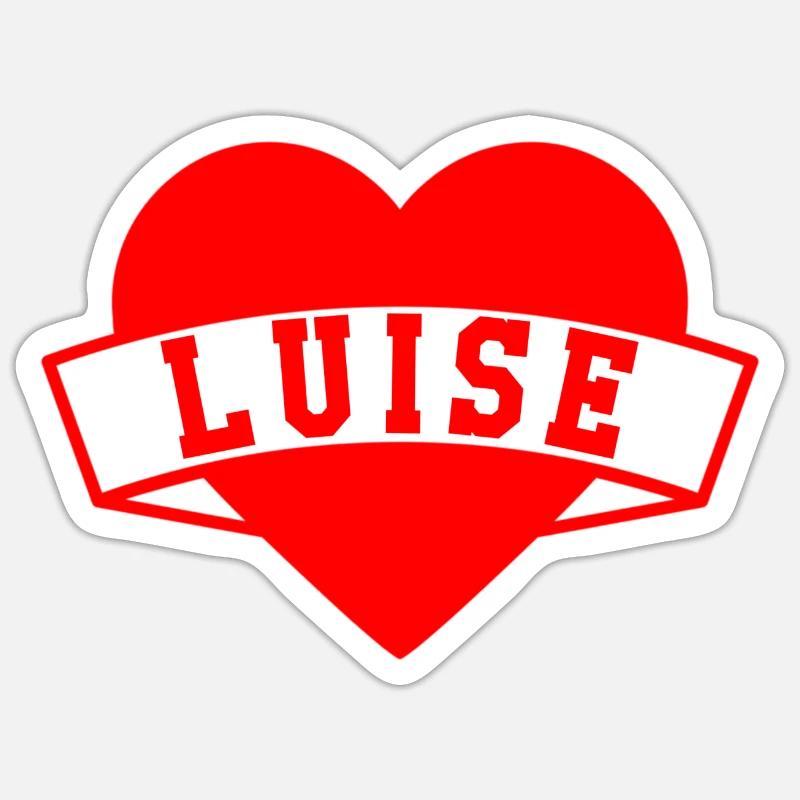 Luise Herzen - Sticker size S (10 x 10 cm) - white matte
